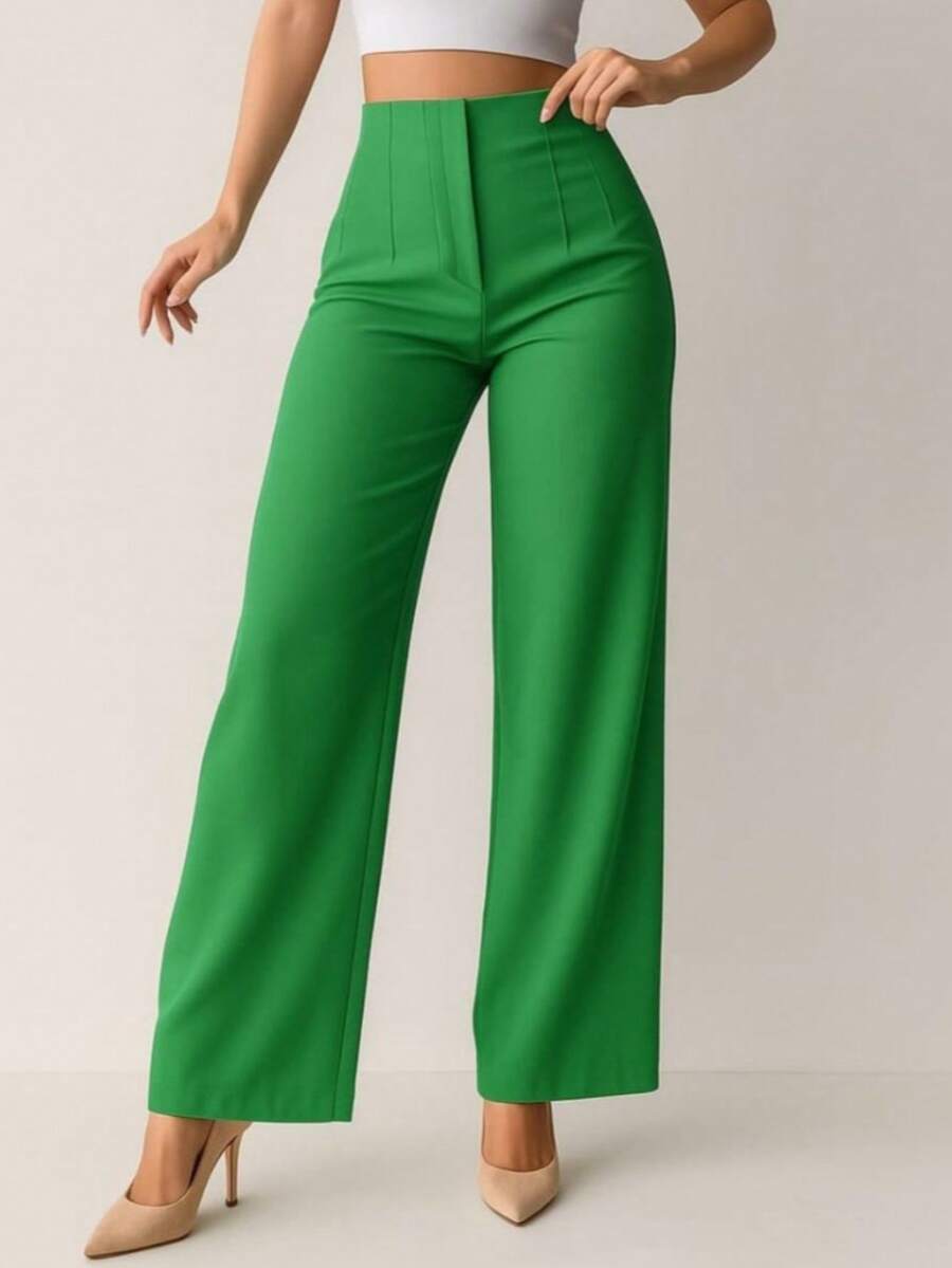 Women Pants - Lime Green - View 1