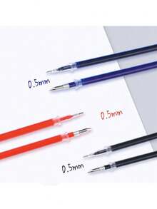 100pcs Erasable Pen Refills, 0.5mm Super Fine Tip, Stick Style, Multi Color, Suitable For Children 14+, Smooth Writing Gel Ink Refills Back To School