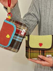 Joivida 多功能收纳袋 - 美观大方的经期用品收纳袋，便携式条纹布艺经期用品整理袋，送朋友的理想礼物，大容量便携式卫生巾收纳袋