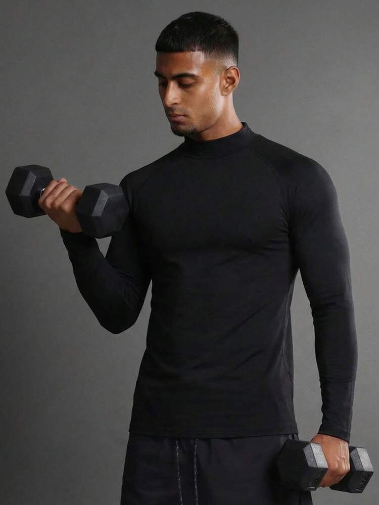 Long Sleeve High Neck Athletic Top