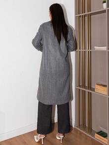 Bris Aura Ladies Lapel Double Breasted Woolen Coat  Fall Winter Cloth For Women