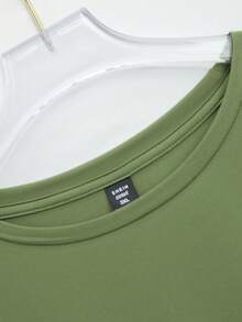 EMERY ROSE Camiseta de mujer de manga corta y cuello redondo con gráfico de lema del Club de Tías Geniales - Verde Oscuro - Ver 5
