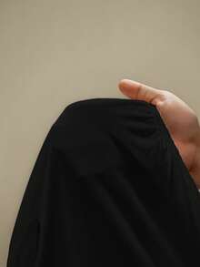 Slaydiva Váy ôm sát cơ thể mini xếp nếp thanh lịch thời trang dành cho nữ, thích hợp dự tiệc - màu đen - Xem 6