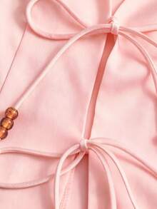 GlowEve Women's New Fashion Casual Versatile Front Tie Camisole - Pink - View 4