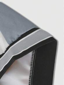 ROMWE MEN Prep Áo khoác nam tay raglan phối màu, khóa kéo thường ngày - Nhiều màu - Xem 6
