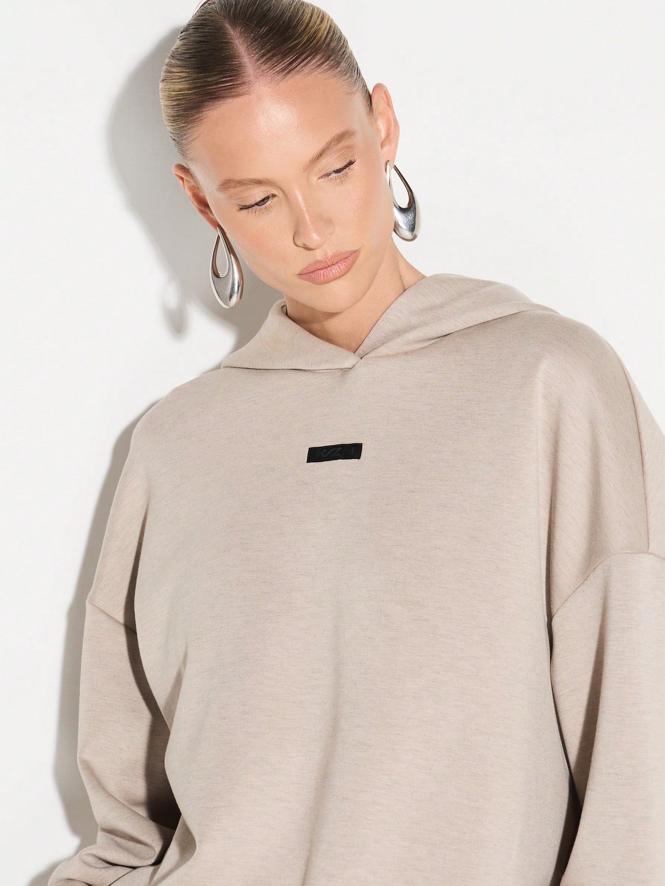 KIZN Heathered Pullover Hoodie With Drawstring