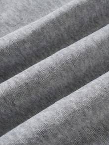 ROMWE MEN Men's Letter & Portrait Print Hooded Neck Long Sleeve Sweatshirt Sweatshirt - Multicolor - View 3