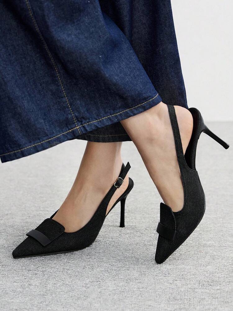 CUCCOO BIZCHIC Commuting Casual Minimalist Closed Toe Thin Heel Women Pumps For Christmas