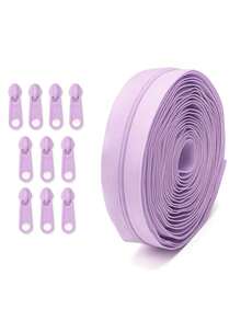 1 Set = 4.5m Zipper + 10pcs Plastic Zipper Pulls, Colorful Nylon #3 Zipper With 10pcs Matching Plastic Zipper Pulls, 1set/5sets, For Apparel, Textile, Luggage - Multicolor - View 28