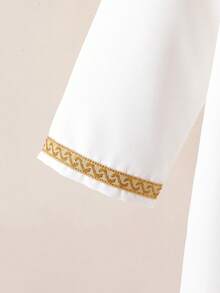 Young Boy's Long Sleeve Robe Shirt,Soft Comfortable Fabric Festival Daily Wear - White - View 4