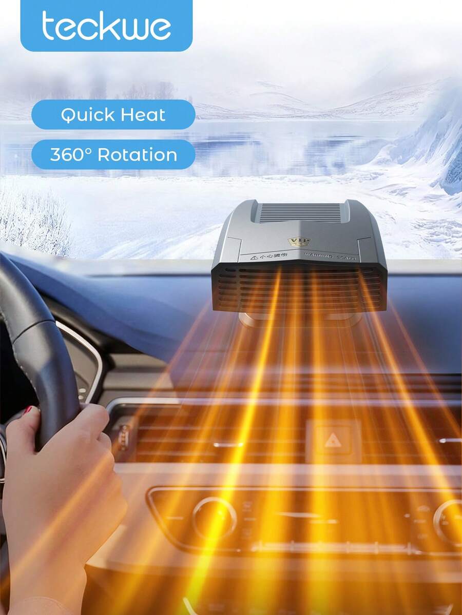 Teckwe 2-In-1 Portable Car Heater, Convenient To Carry