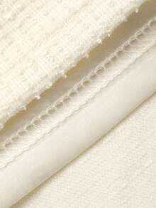 DAZY Women's Elegant Contrast Color Patchwork Faux Pocket Ruffle Hem Midi Dress, Autumn/Winter - Apricot - View 8