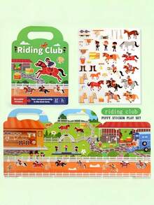 Wielokrotnego użytku książeczka z naklejkami wodoodporna, dwustronna, motywy ze zwierzętami, scenariusze sportowe, rozwój kreatywności, aktywność poznawcza dla dzieci 3+, przyjazna w podróży, zabawa, wypełniacze do skarpet świątecznych, pomysły na prezenty, rustykalny rdzeń, estetyczne must-have - Wielokolorowe - Zobacz 17