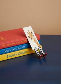 Joivida 1 件创意 3D 形状书签，采用 PVC 材料制成，有趣可爱的带有英文文字的书签，可自行设计，适合读者和爱书人的 DIY 配件，书籍装饰，书立