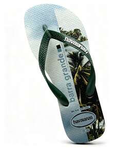 Havaianas Women Palm Tree Pattern Daily Casual Comfortable Flat Flip-Flops Sandals - Grey - View 4