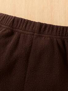 SHEIN 2pcs/Set Boys' Letter Embroidered Half-Zip Stand Collar Long Sleeve Hoodie And Sweatpants