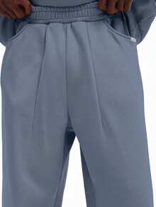 SUMWON 超大款套头连帽衫和配套运动裤两件套家居服休闲街头风 - 藍色 - 查看 5