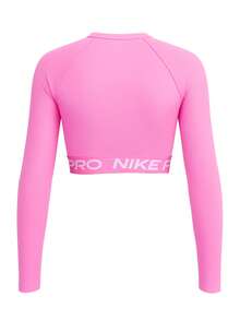 Nike Pro Women's Dri Fit Long-Sleeve Top Pink - Pink - View 2