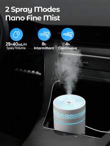 Teckwe New Car Humidifier, Fine Mist Spray, Home Bedroom Aroma Diffuser Lamp, Tabletop Quiet Mist Humidifier, USB Powered, Battery-Free, Suitable For Travel, Home, Bedroom, Office And Air-Conditioned Rooms - one-size - View 2