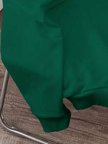 Manfinity Joysei Christmas Green Oversized Loose Fit Drop Shoulder Thick Pullover Pullover Sweatshirt For Men - Green - View 3