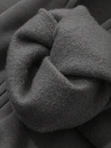 DAZY 男士纯色深灰色长袖卫衣，秋季款 - 深灰色 - 查看 7