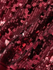 MOD Pantalones cortos de mujer negros glamorosos con adornos de lentejuelas, pantalones cortos de lentejuelas, pantalones cortos con brillo, pantalones cortos con brillo, Navidad, Año Nuevo, Fiesta, Acción de Gracias, Elegante, Fiesta, Baile de graduación, Falda brillante, Pantalones cortos de lentejuelas, Elegante para la noche de bodas, Pantalones cortos con brillo - Burdeos - Ver 4