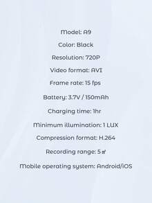 Teckwe Wireless WiFi IP Camera, Smart Home Security Camera With Crystal-Clear Video, Remote Monitoring Via Mobile App, Pet Camera - Black - View 5