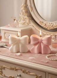 Joivida 1 pièce Décoration de bougie en forme de nœud, design de cadeau en forme de nœud - cadeau de fête, bougie d'intérieur parfumée fraîche et durable, bougie d'aromathérapie, cadeau pour l'amoureux, automne, Noël, hiver, cadeau de fête