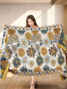 SHEIN An Enlarged And Thickened Four-Layer Cotton Gauze Large Bath Towel Is Soft And Absorbent For Four Seasons, And The Wool Can Not Be Dried Quickly. - Multicolor - View 8