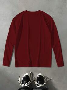 Manfinity LEGND Men's Fashionable Halloween Grim Reaper Print Long Sleeve T-Shirt, Suitable For Spring And Autumn - Multicolor - View 2