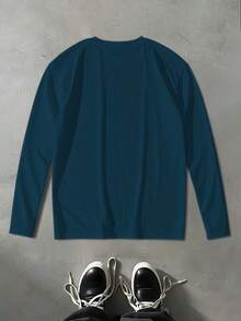 Manfinity LEGND Men's Skull Print Round Neck Casual Long Sleeve T-Shirt - Multicolor - View 2