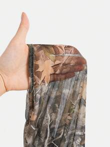 SHEIN Tween Girl Tie-Dye Asymmetric One-Shoulder Bell Sleeve Long Sleeve Cropped T-Shirt - Army Green - View 5