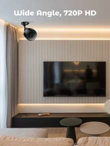 Teckwe Wireless WiFi IP Camera, Smart Home Security Camera With Crystal-Clear Video, Remote Monitoring Via Mobile App, Pet Camera - Black - View 2