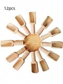 2/5/12 Thìa gỗ nhỏ đựng gia vị, Thìa gỗ nhỏ đa năng dùng để múc đường, trà, cà phê, sữa bột, muối, thìa gỗ nhỏ, thìa muối tắm, thìa đong, thìa thức ăn cho thú cưng - Nhiều màu - Xem 8