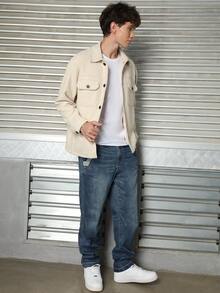 LOGEQI Men Jackets And Coats - Beige - View 7