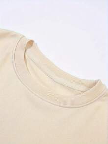 Sudadera casual para mujer con cuello redondo y manga larga, diseño holgado, material cómodo, estampado de muñeco de nieve, otoño invierno, hogar y exterior - Beis - Ver 3