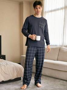 Men Loungewear Sets - Grey - View 1