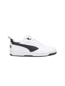 Puma Rebound V6 LowTrack Men's Sneakers Black White 39232802 - White- Black- Black - View 1