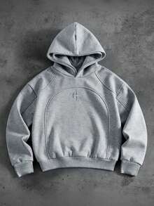 PAVTROS Men's Casual Double-Hooded Patchwork Hoodie,Streetwear,Baggy,Graphic,Matching,Friends,I Love My Boyfriend,Street Style,Couples,Structural Design, Embroidered Pattern,Double Hat