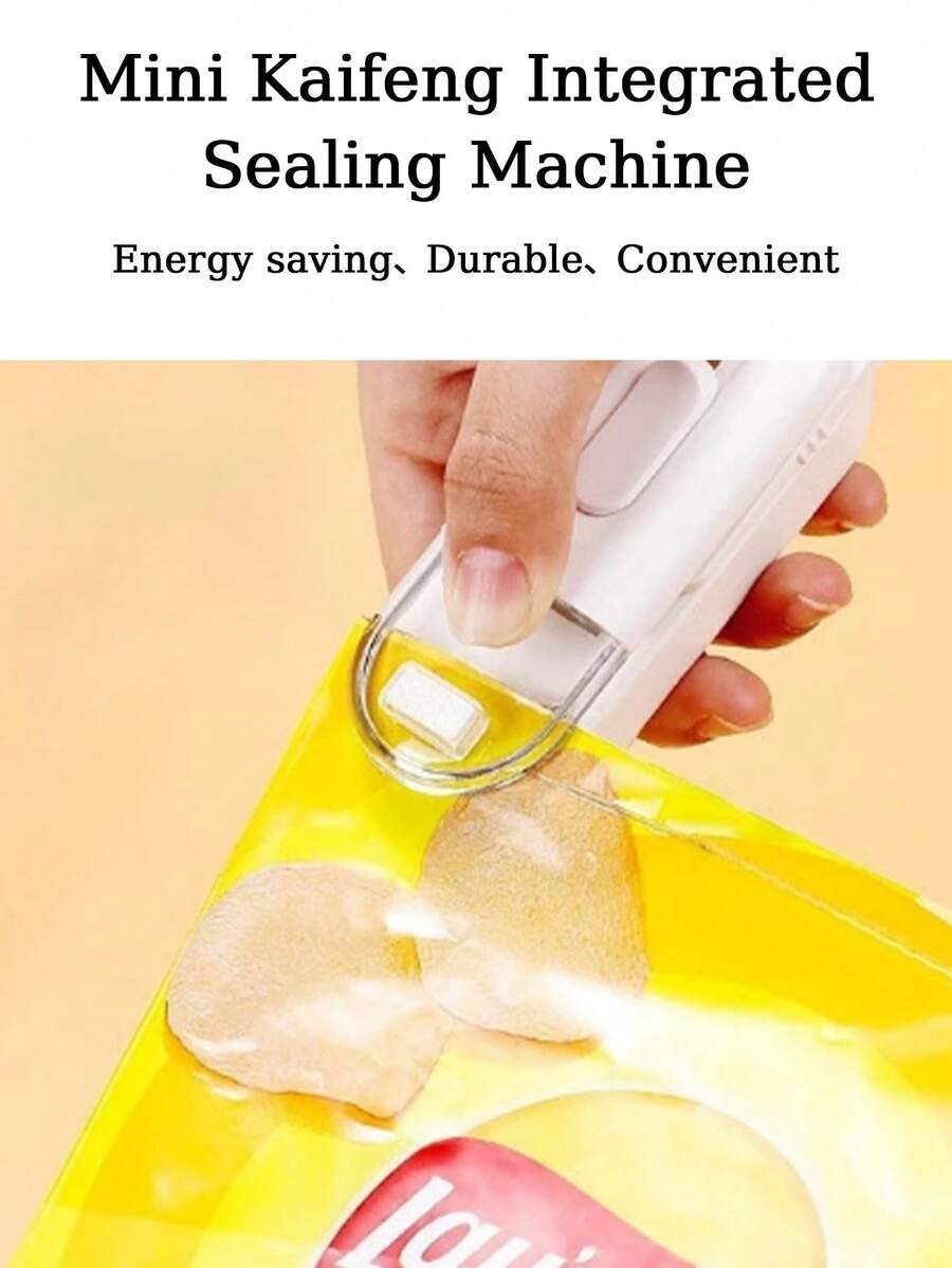 Teckwe 1 Piece Mini Compact Food Bag Sealing Machine With Two In One Sealing And Opening Functions, Quick Heating And Sealing, Lightweight And Durable, Easy To Operate, Fashionable Multi-Color Household Kitchen Tool, Gift For Daily Use In Home Office, Travel, Camping - Multicolor - View 1