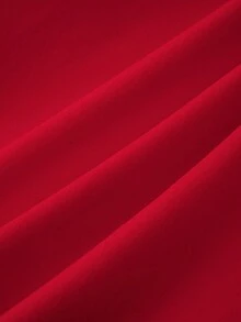 Manfinity Joysei Men's Letter Print Round Neck Casual Versatile Short Sleeve T-Shirt - Red - View 4