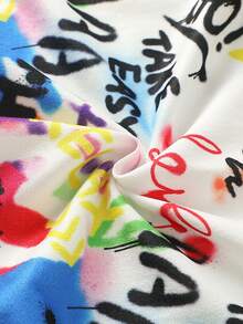 SHEIN Teen Boys Trunks-Boxer Briefs Printed Cartoon Graffiti Pack Of 5 Black Waistband Colorful Patterns Soft Stretch Comfortable Everyday Underwear For Kids Active Sports Sleepwear Loungewear Four Seasons 2026 Holiday Essential Gift Set Durable Stylish - Multicolor - View 8