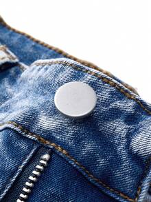 Teen Boys Y2K Four Season Autumn/Winter New Arrival Teen Boys' Slim Fit Distressed Gray Jeans. American Clean Fit, Soft Washed Denim, Slim Cut To Flatter Legs, Versatile High Street Vibe. Suitable For City Walks, Daily Outings, School, Commute, Gatherings, Home Wear, Halloween, Holidays. 2025 Autumn New Collection. Streetwear Jeans Mens Jeans Six Seven Washed Jeans Blue Jeans - Light Wash - View 8