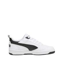 Puma Rebound V6 LowTrack Men's Sneakers Black White 39232802 - White- Black- Black - View 5