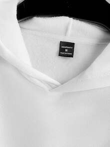 Manfinity Joysei 大学字母印花白色连帽衫和浅蓝色运动裤男士运动套装，适合秋冬季穿着 - 彩色 - 查看 4