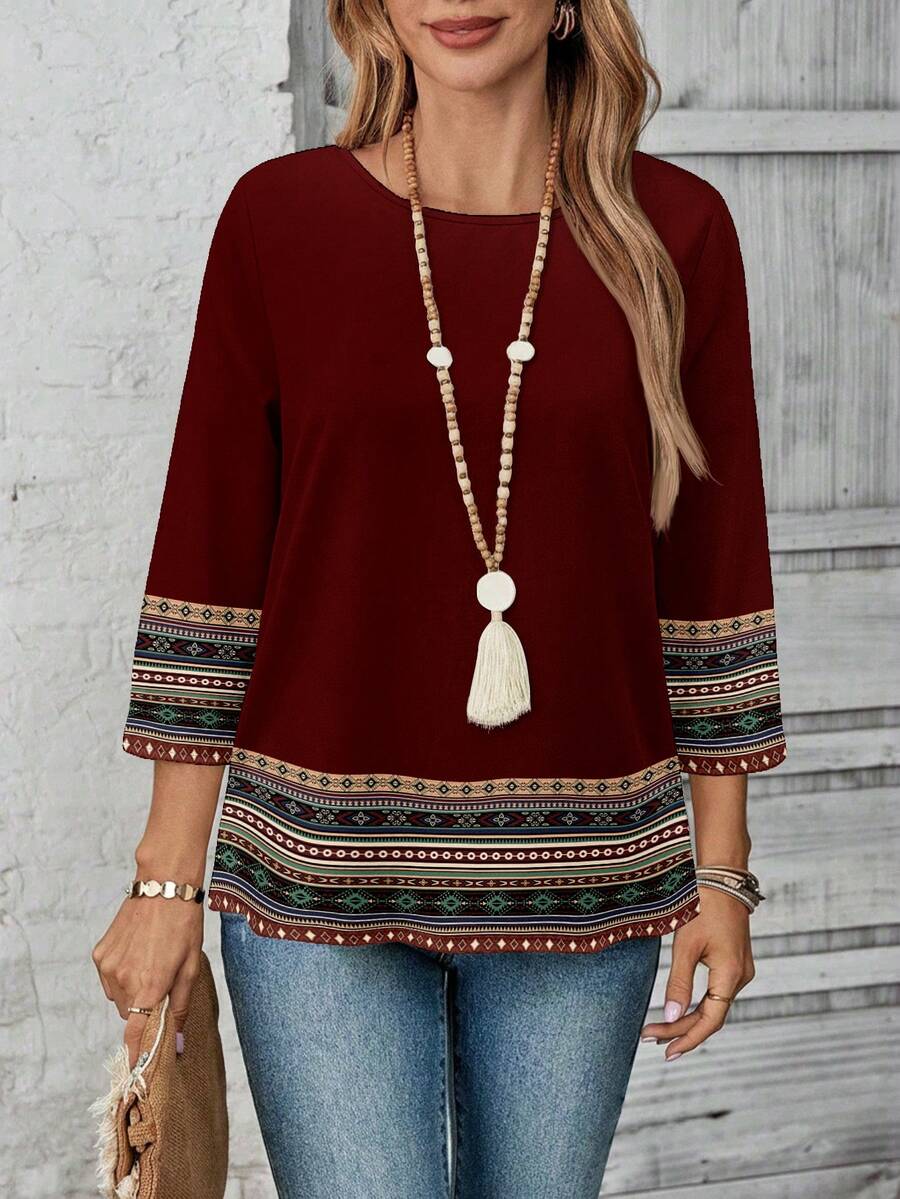 EMERY ROSE Blusa de verano para vacaciones y salidas, blusa de verano linda para conciertos de música country, blusa informal para salir - Multicolor - Ver 1