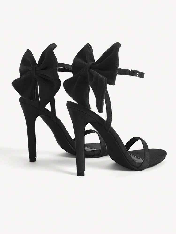 CUCCOO CHICEST Women's Fashionable & Elegant Commuter Sandals With Bow Decor For Christmas Valentine's Day Elegant Shoes Wedding Shoes Summer Shoes Bride Shoes