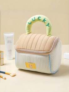 Joivida Cute House Shape Makeup Bag, Large Capacity Travel Cosmetic Case, Soft Toiletry Pouch Organizer, Portable Storage For Skincare & Beauty Products - Multicolor - View 15