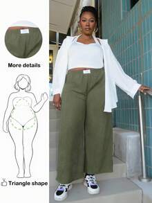 Truni Awkwardfatgirl Plus Size Casual Drop Shoulder Loose Blouse, Spring Autumn,Summer,Fall,Vacation,Beach, For Pear Triangle Body Shape - White - View 1