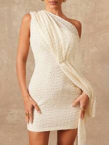 Lumalex 早春3D立体褶皱不对称肩部垂褶泡泡袖修身迷你连衣裙,适合女士度假、生日、婚礼宾客、婚礼派对、夏季假日海滩等场合,尽显奢华格调,低调奢华,适合舞会、聚会、宴会、优雅老派、性感迷人、锐舞派对、音乐节等场合,层次丰富,适合宰牲节派对等场合。 - 卡其色 - 查看 9